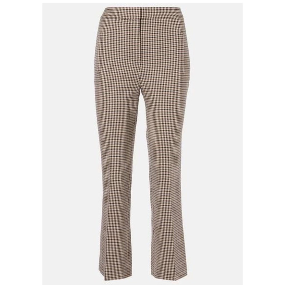 KARL LAGERFELD Paris Houndstooth Flare Pants Women's Size 2 Brown Black White‎